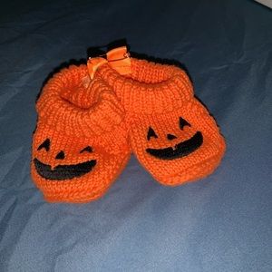 Halloween baby booties